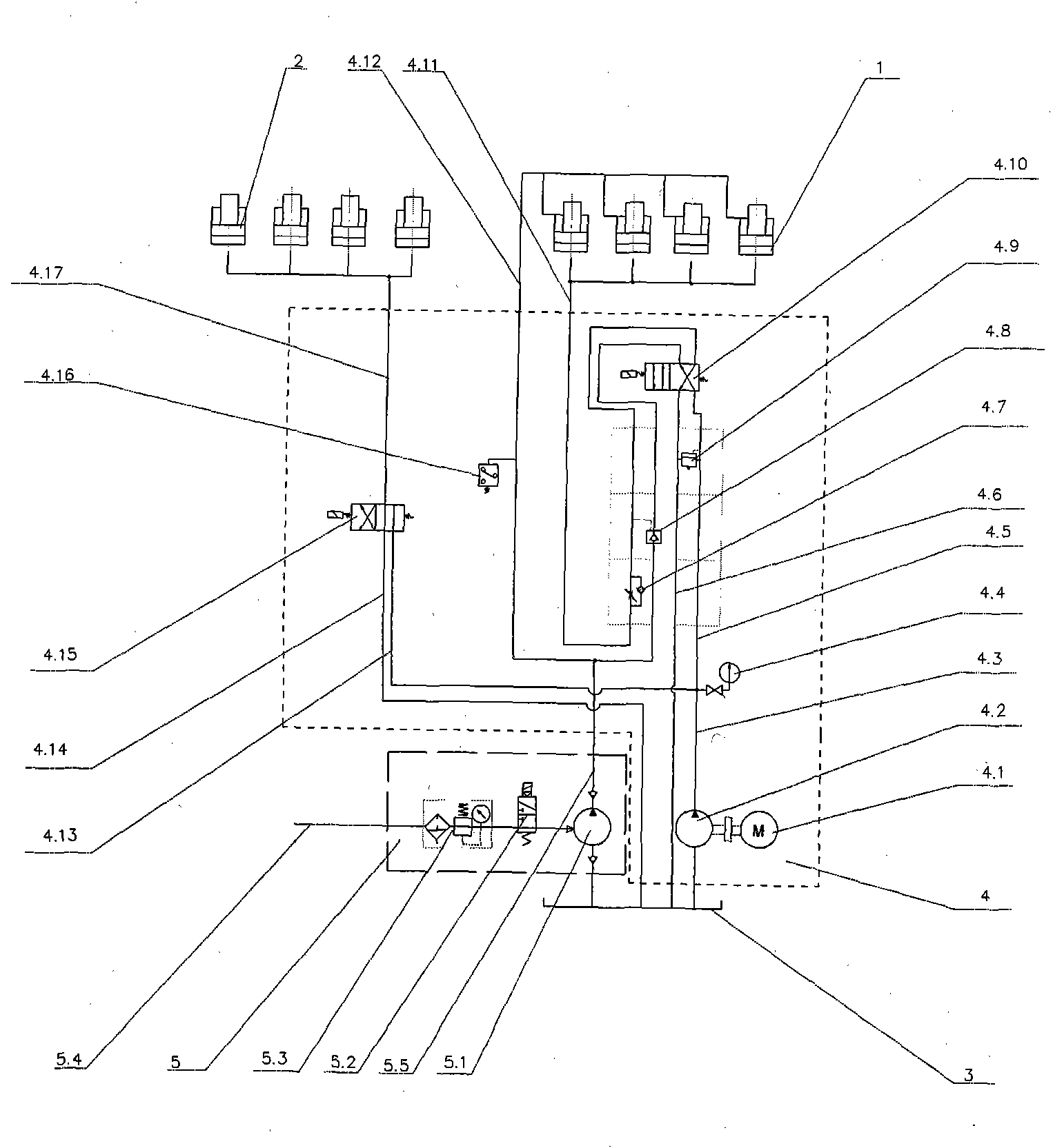 Device for controlling clamping and jacking of traveling table