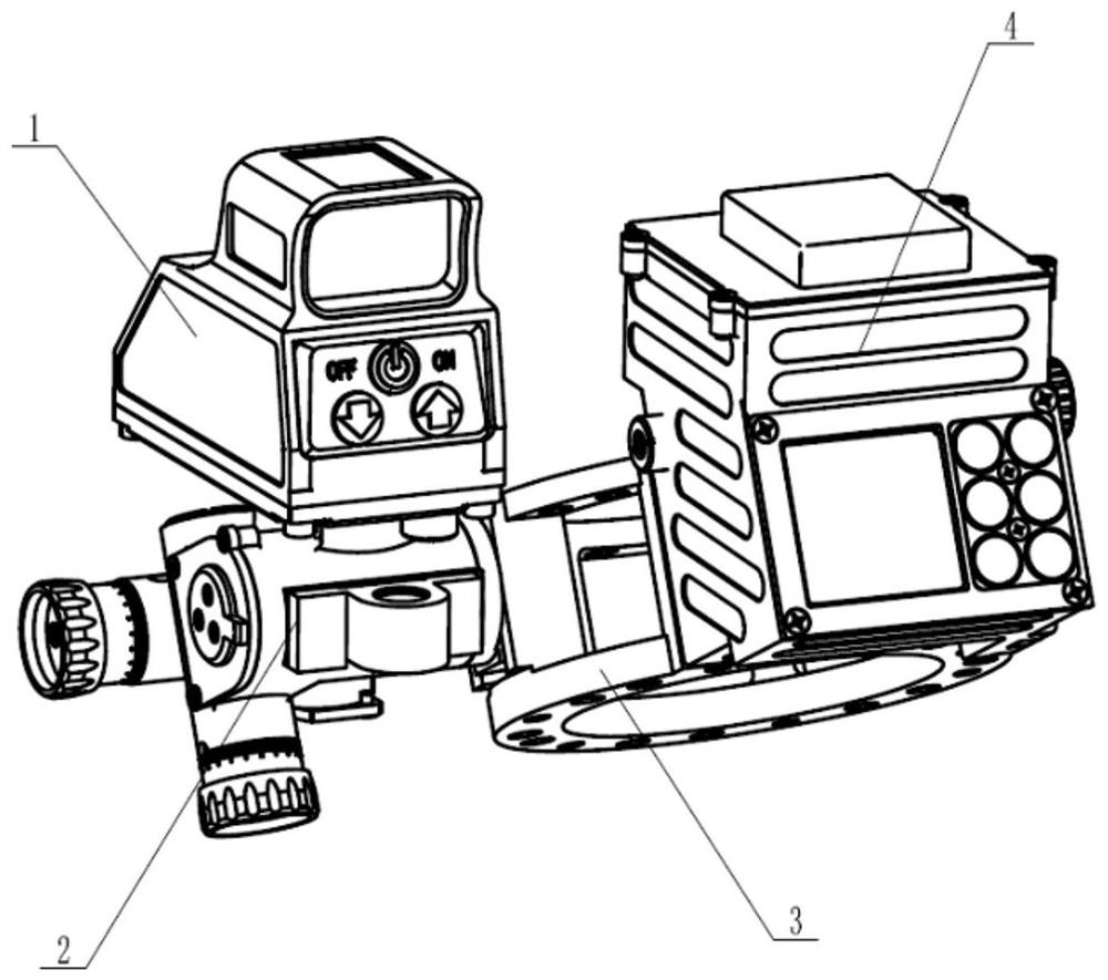 Mortar rapid shooting aiming device based on MEMS attitude sensor and using method thereof