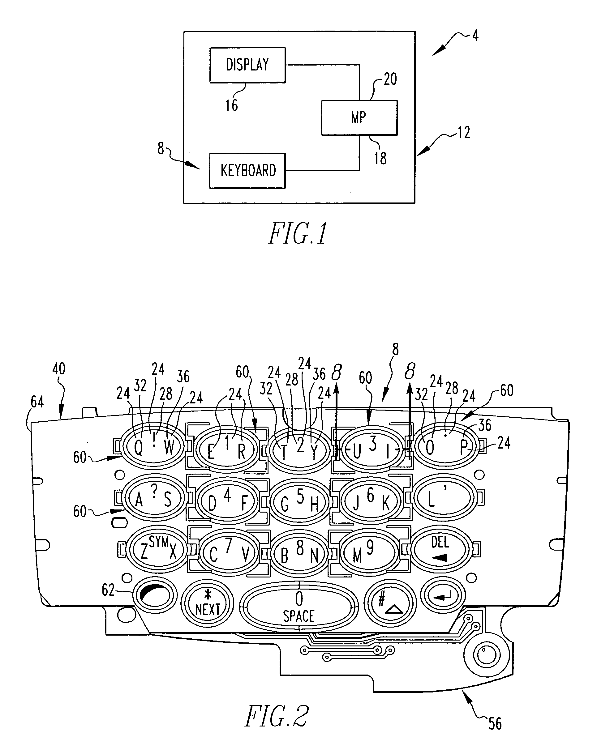 Handheld electronic device and keyboard having multiple-function keys