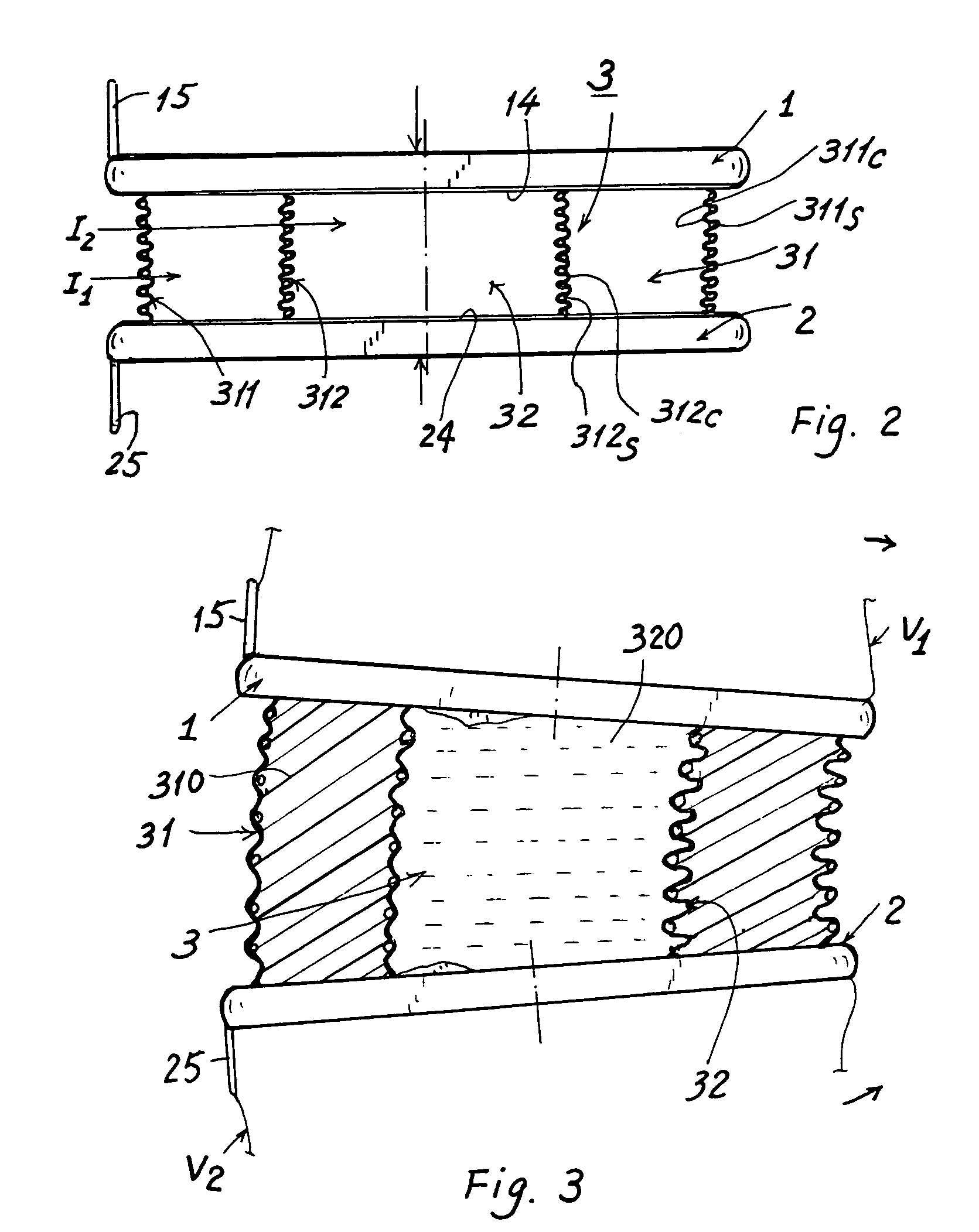 Artificial intervertebral disc flexibly oriented by spring-reinforced bellows