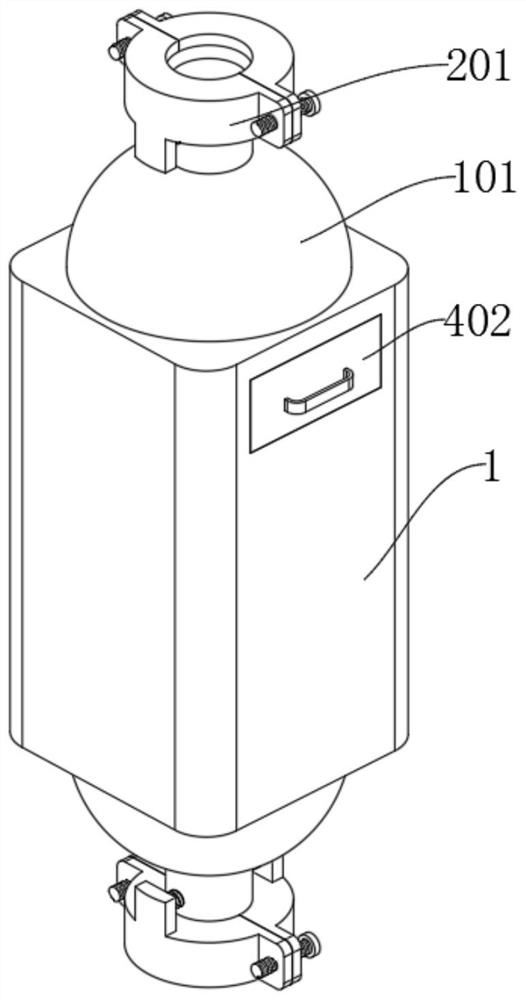 Foreign matter separating and filtering device for compressed airflow