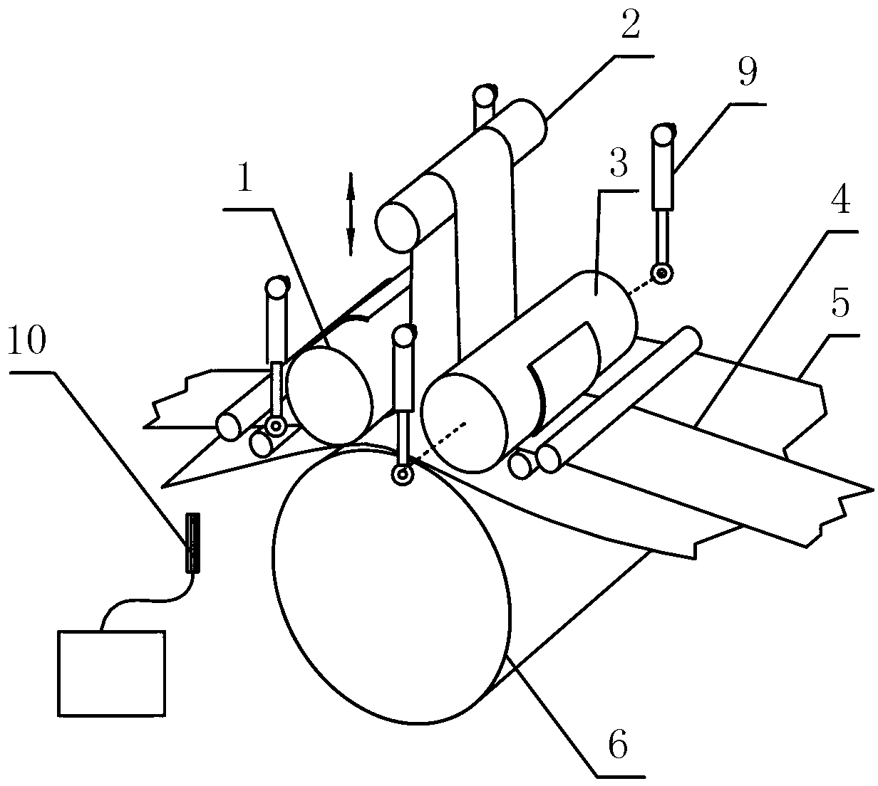 Device for carrying out hot stamping for multiple times on one impression roller