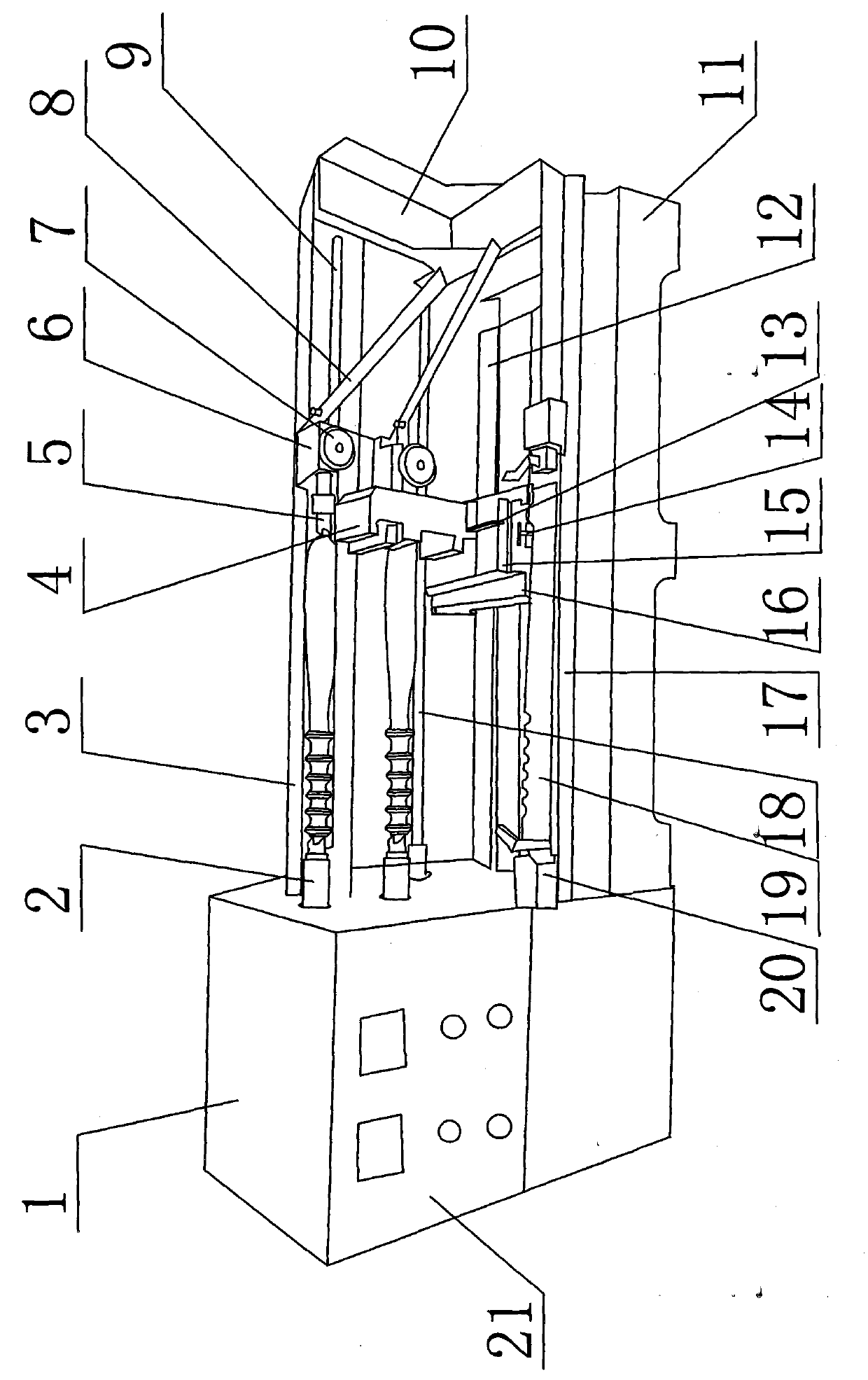 Double-direction automatic profiling turning machine