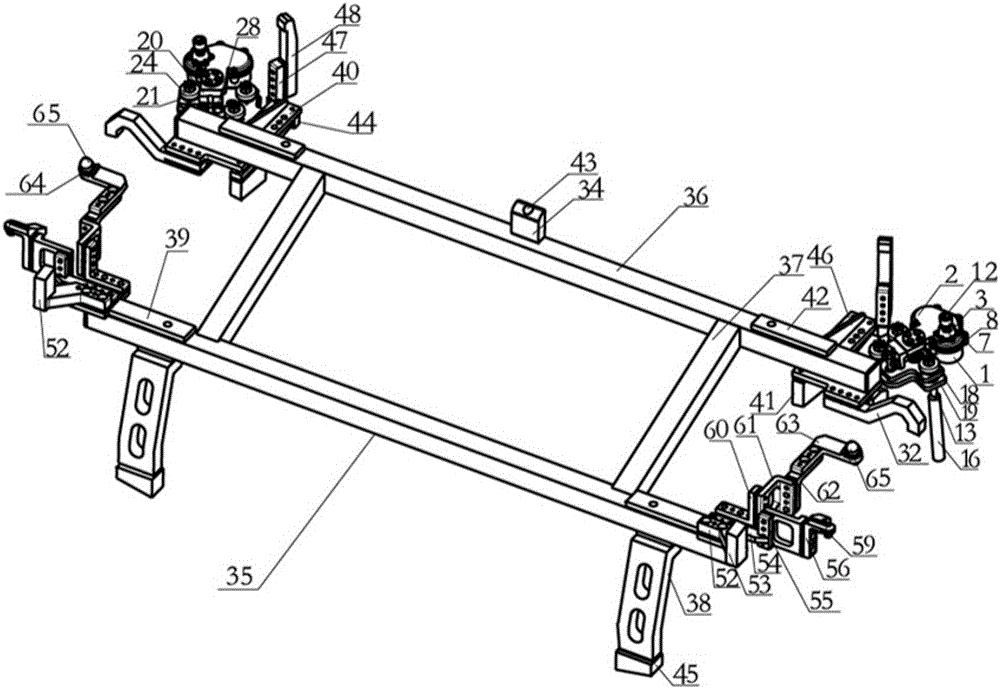 Sample frame with elastic materials and used for assembling front cover of automobile