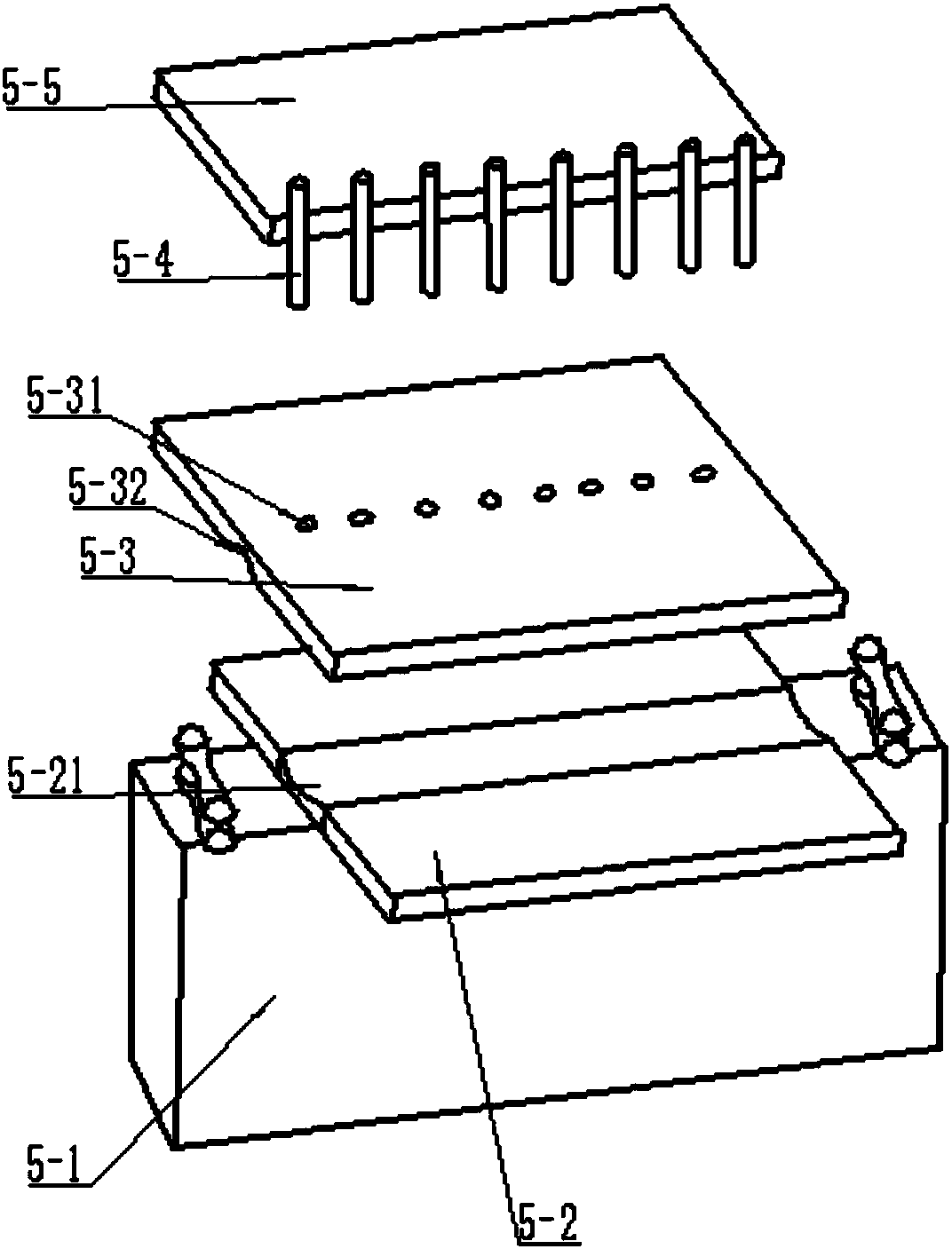 Perforating method for perforating one row of holes in hose