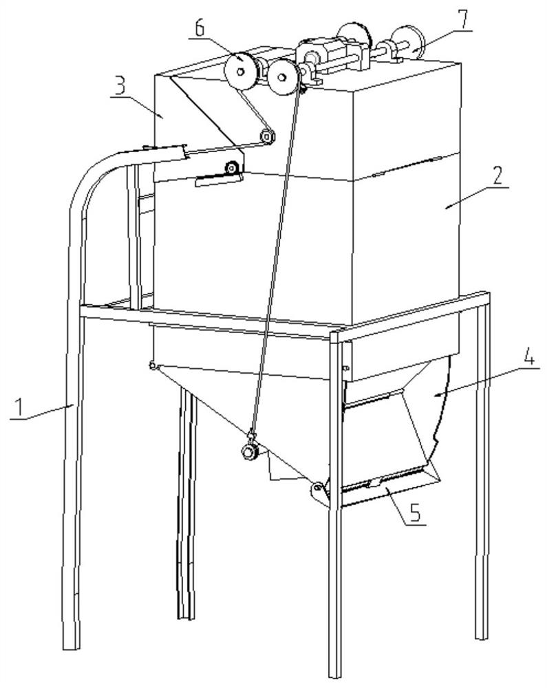 An industrial residue collection and transfer device