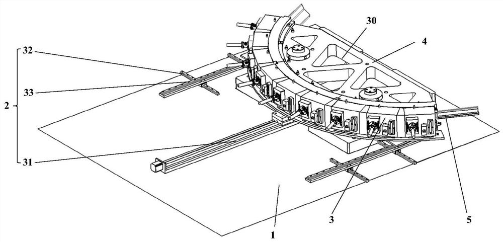 High-temperature creep forming tooling for large cross-section titanium alloy profile and its application method