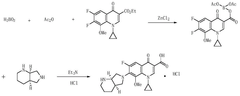 Production method of moxifloxacin hydrochloride
