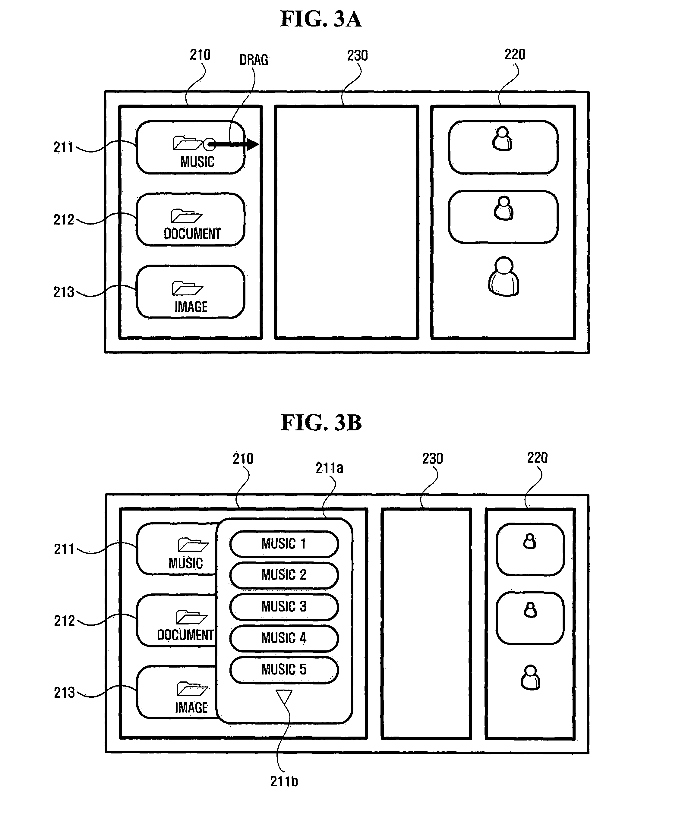 Apparatus, method, and medium for providing user interface for file transmission