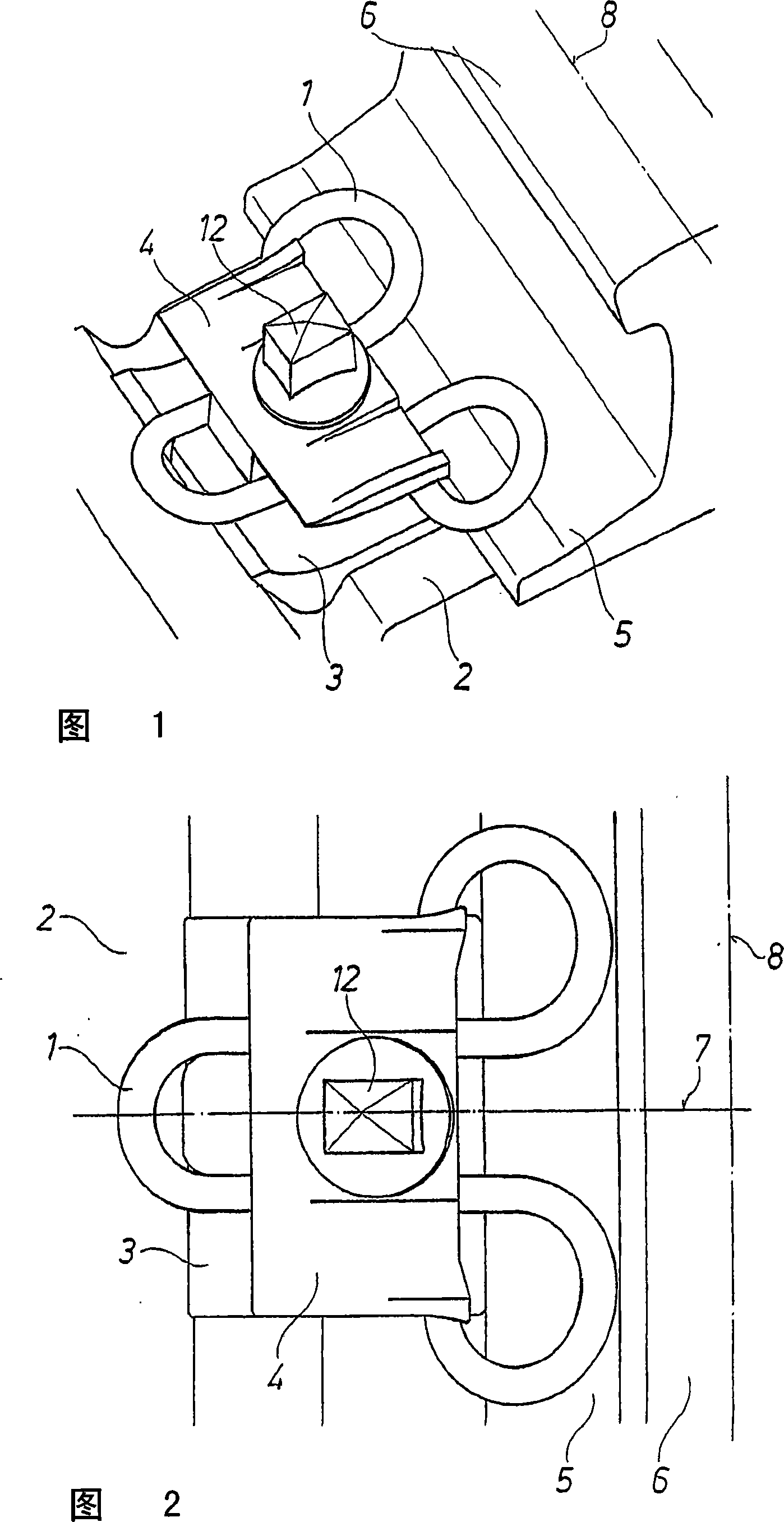 Non-positive fit elastic rail connection device for track systems