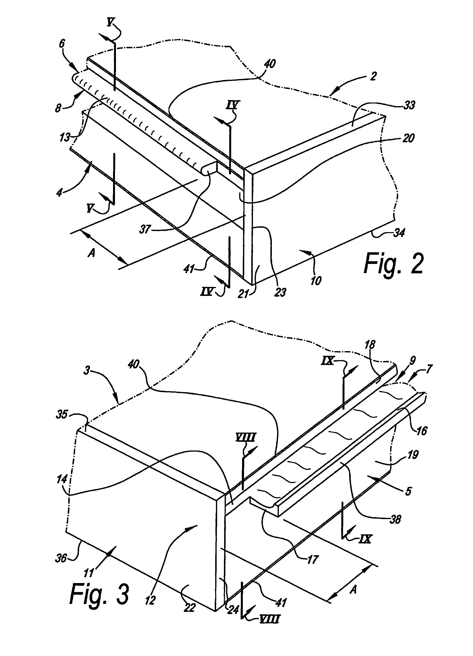 Composed element, multi-layered board and panel-shaped element for forming this composed element