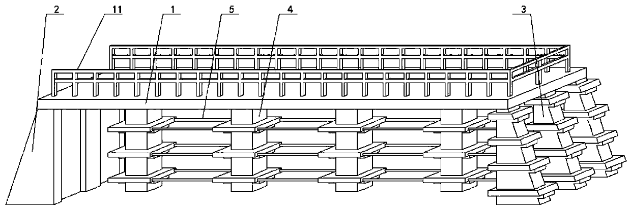 Inland terminal depot structure