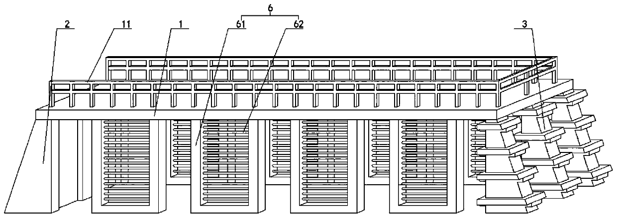 Inland terminal depot structure