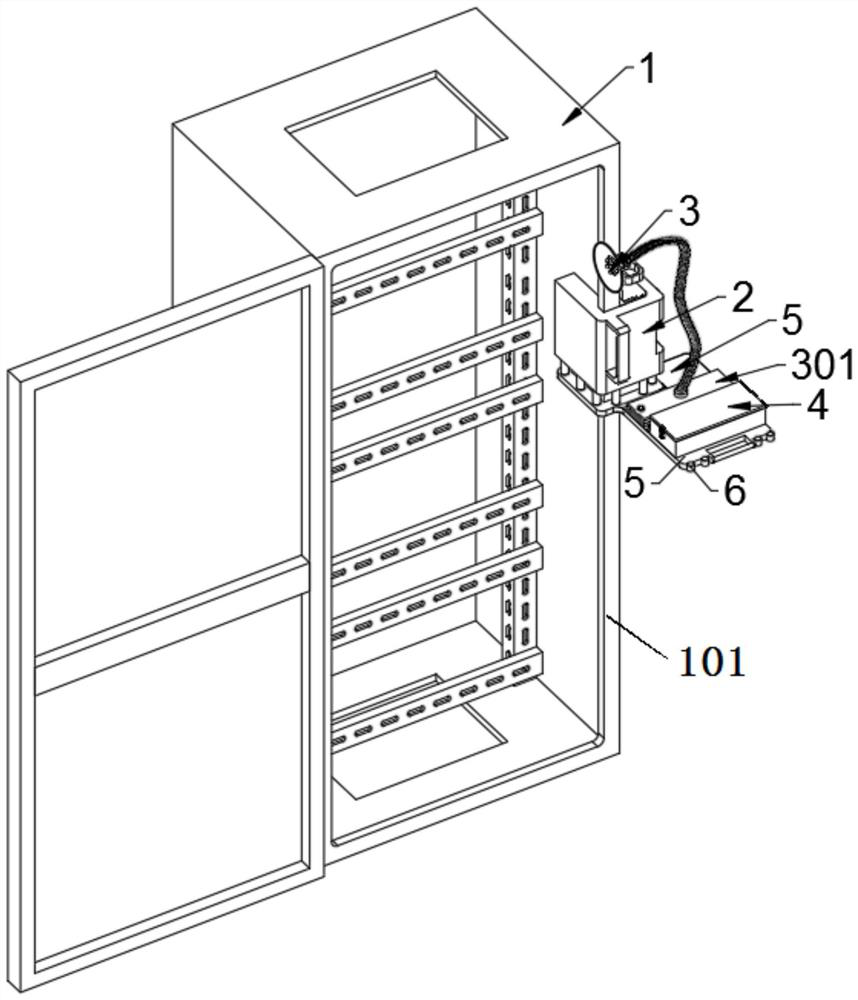 A lighting tool rack for wiring inside an electrical cabinet