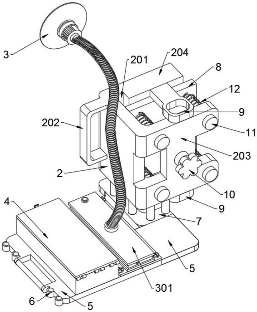 A lighting tool rack for wiring inside an electrical cabinet