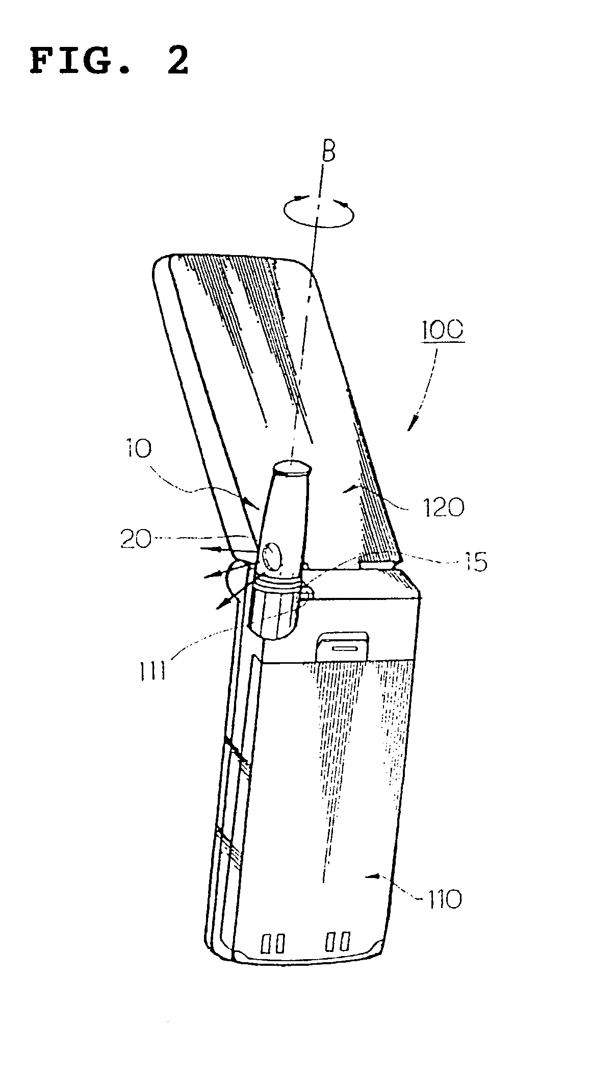 Antenna with camera lens assembly for portable radiotelephone