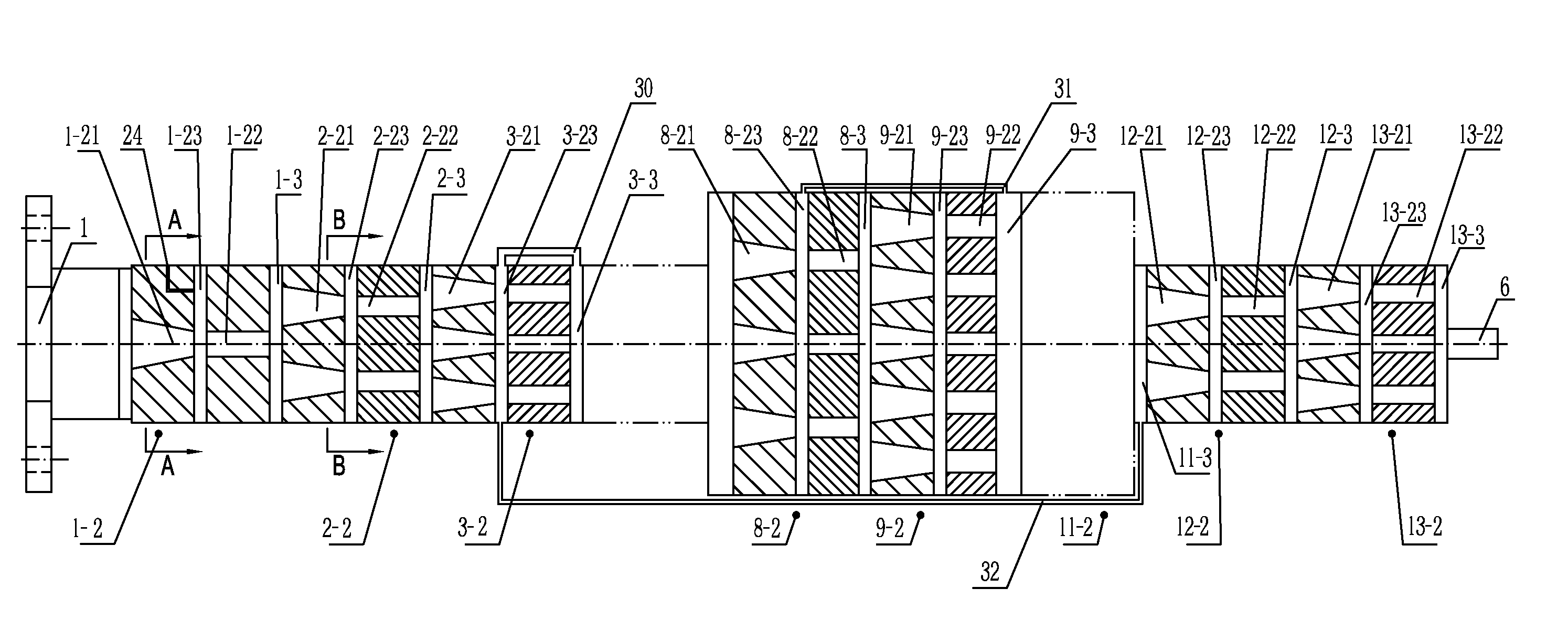 Device with trace emission for treatment of exhaust gas