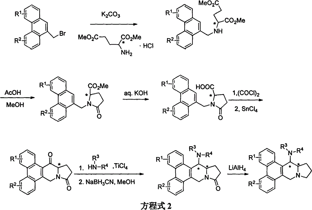 C14-position aminated derivatives of phenanthrene and indolizidine alkaloids and their preparation and anti-plant virus activity