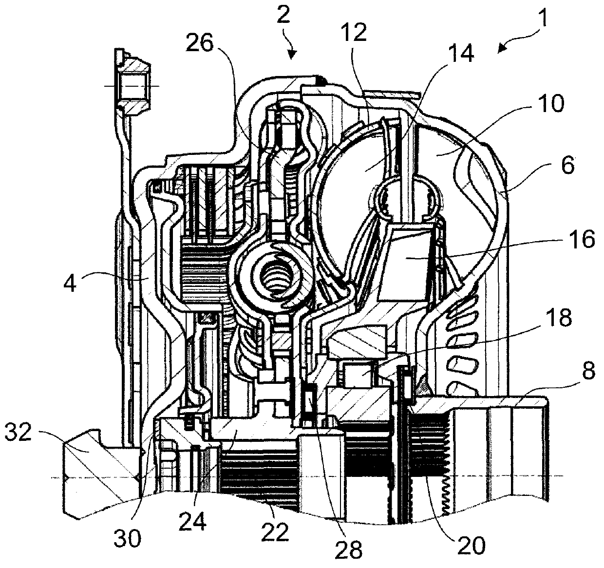 Torque transmission device with electrical insulation