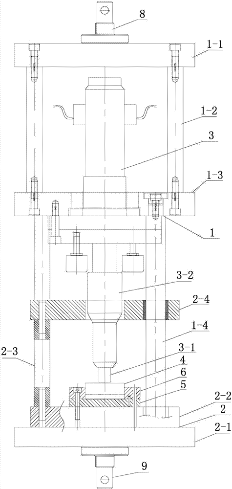 Ultrasonic vibration auxiliary micro-bulging device and method for thin-wall complex-curved-surface micro-structure component