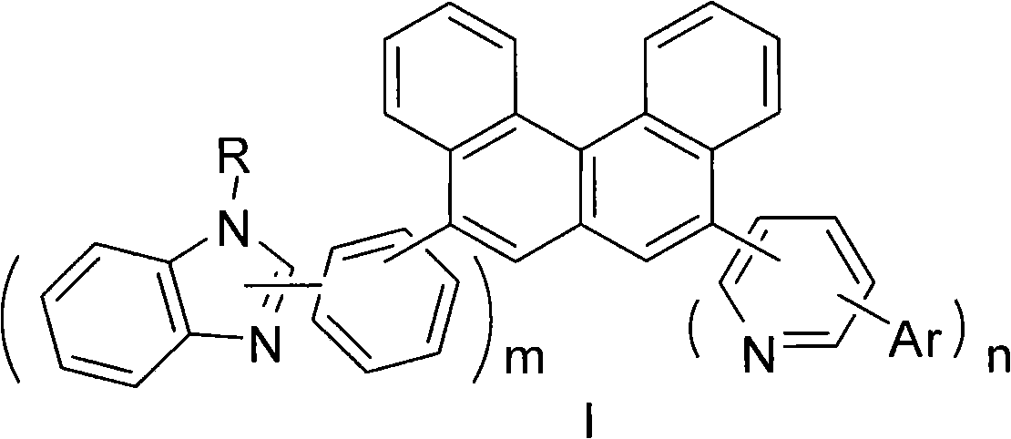 Benzophenanthrene compound containing benzoglioxaline group and application thereof