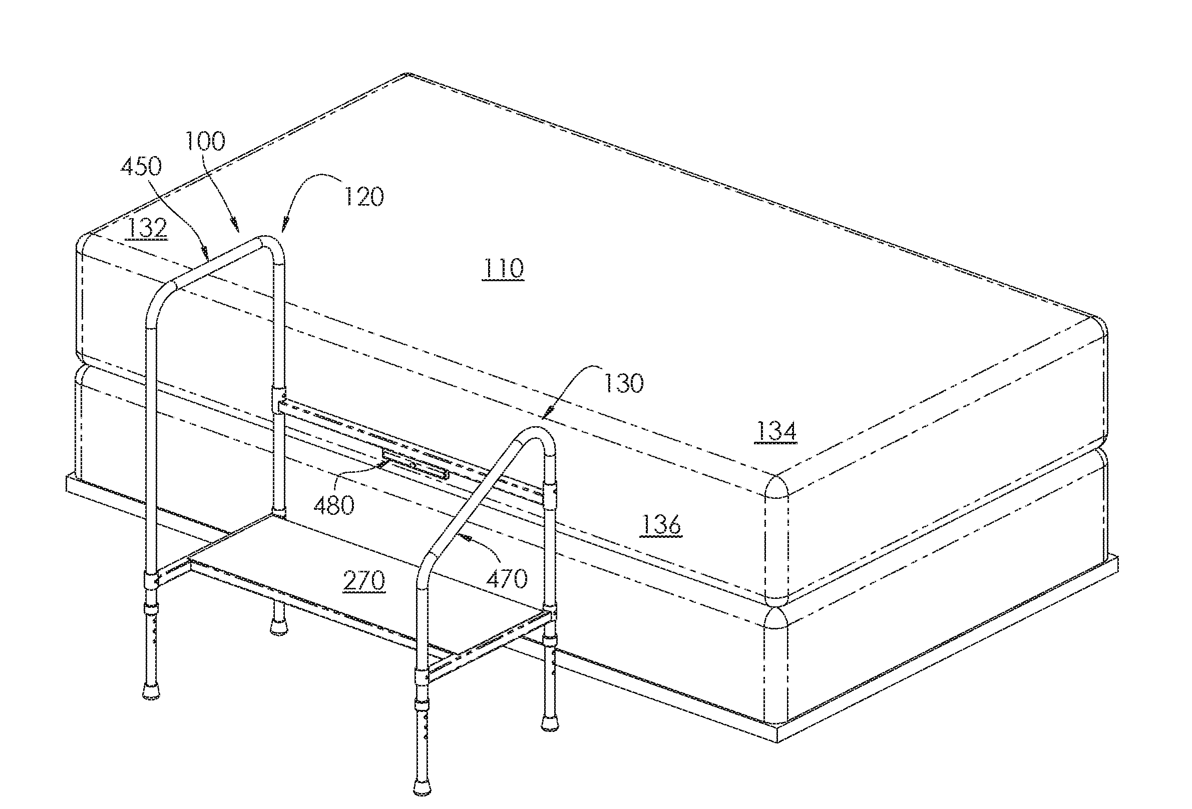 Bed step stool and method of use