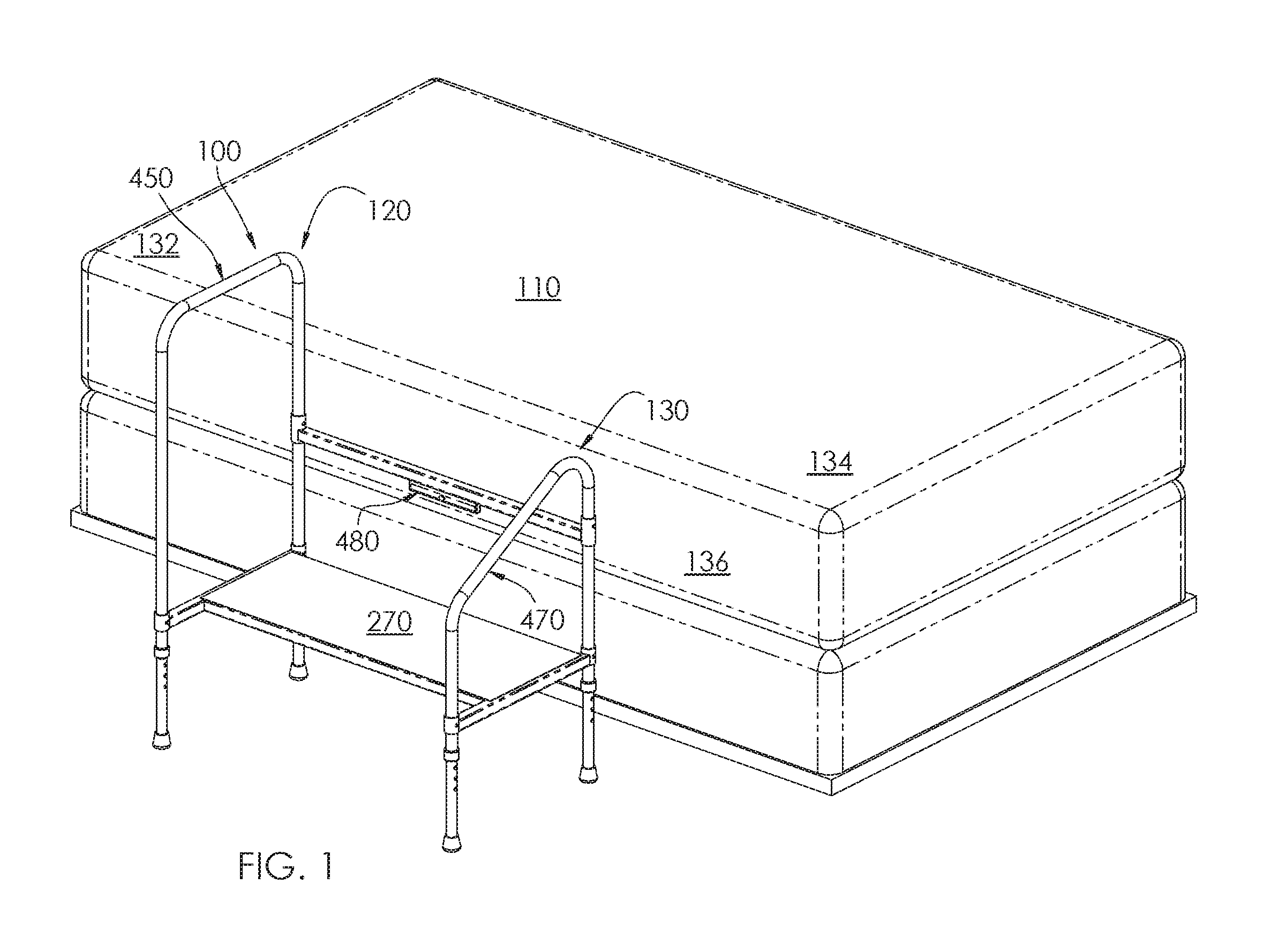 Bed step stool and method of use
