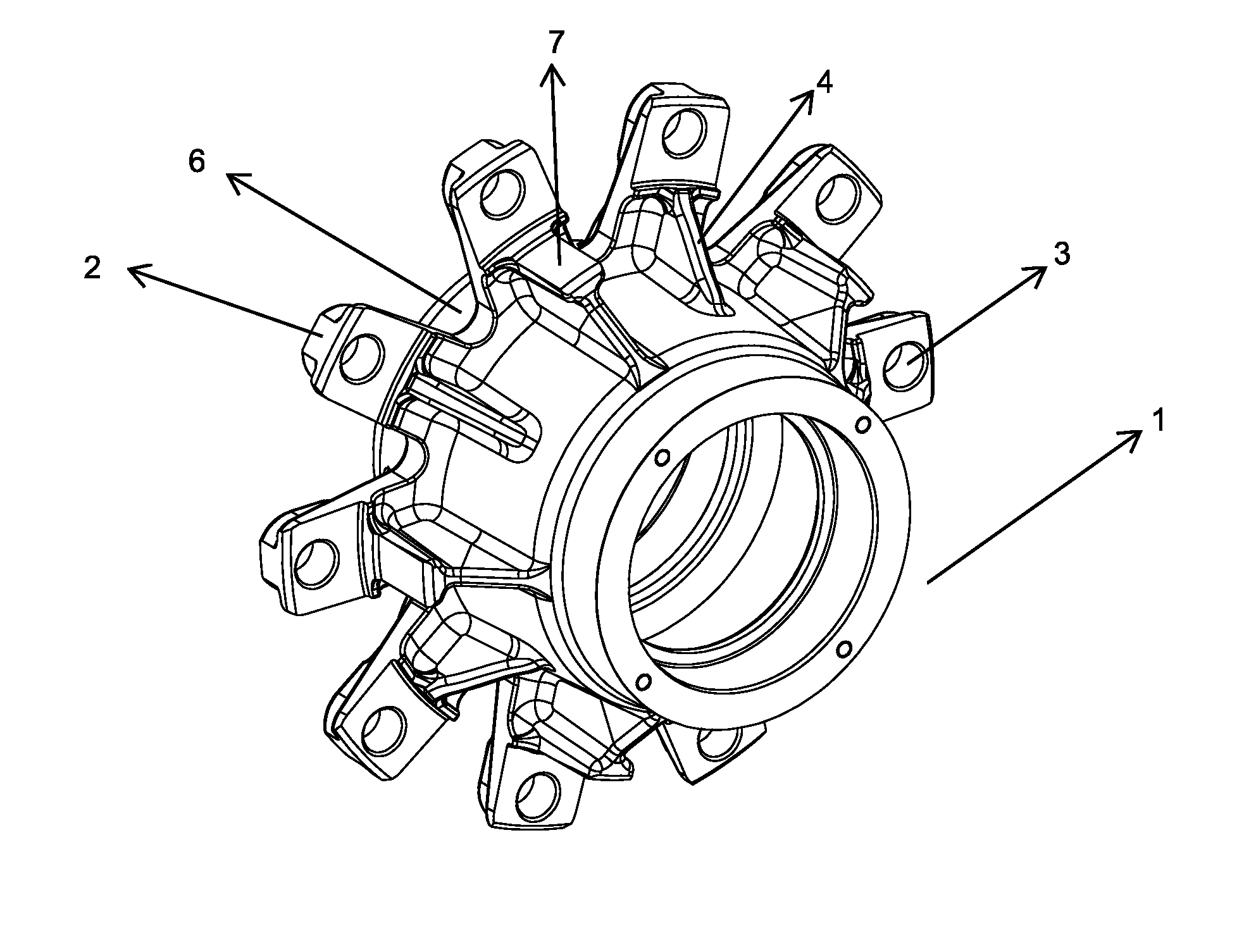 Wheel hub for vehicle axle