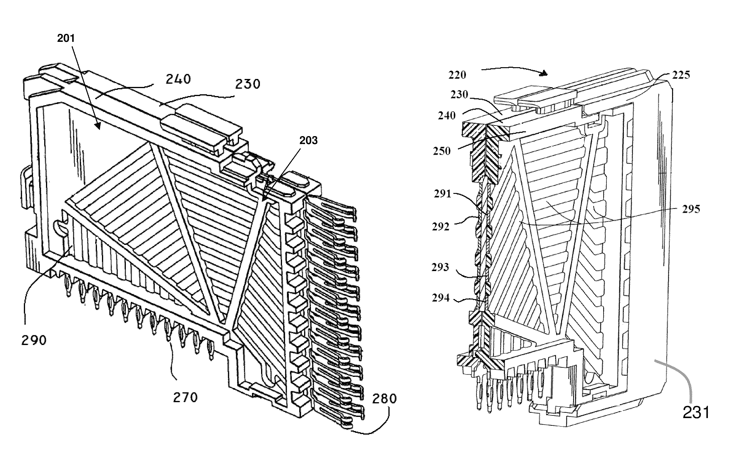 Electrical connector with hybrid shield