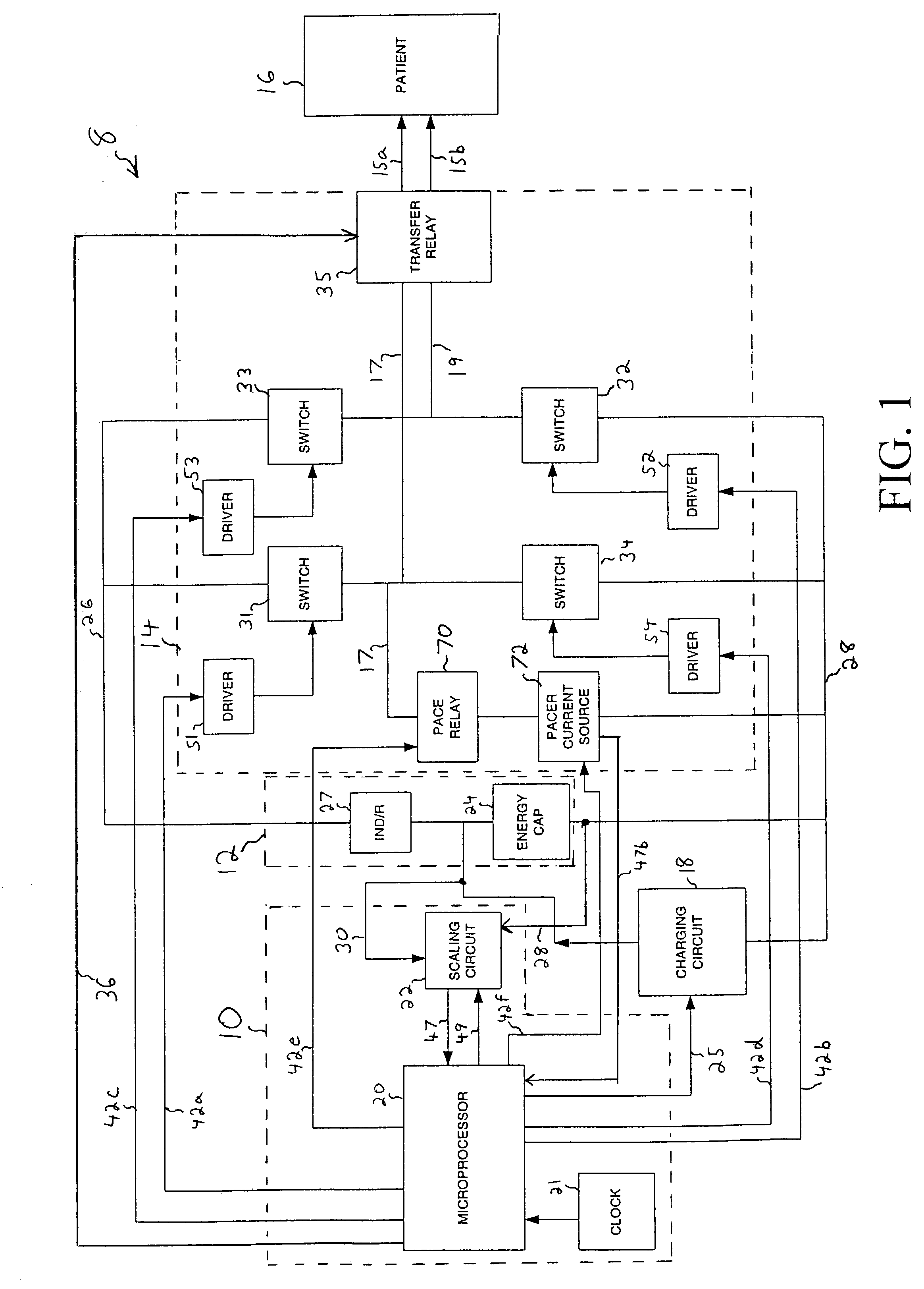 H-bridge circuit for generating a high-energy biphasic and external pacing waveform in an external defibrillator