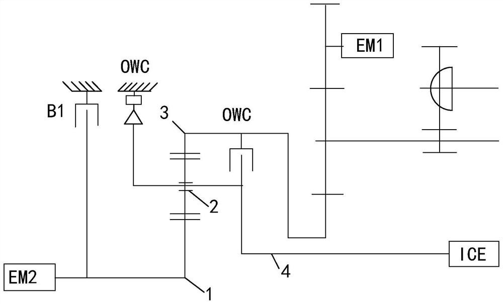 Engine start-stop control method and system for power split type hybrid transmission