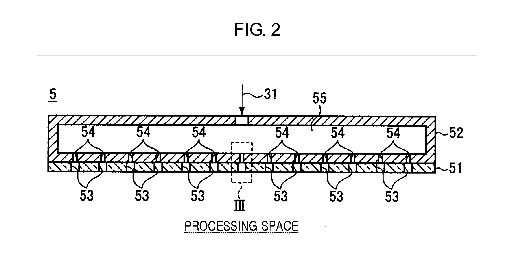 Electrode having gas discharge function and plasma processing apparatus