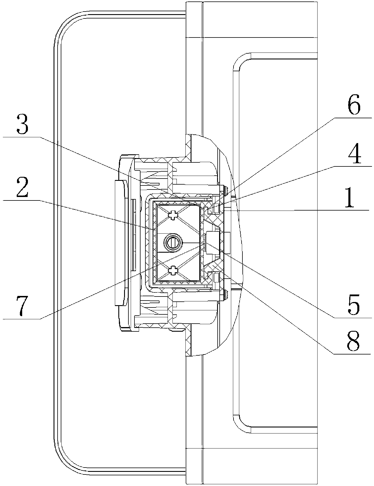 Connecting structure between coffee machine shell and water outlet slide block