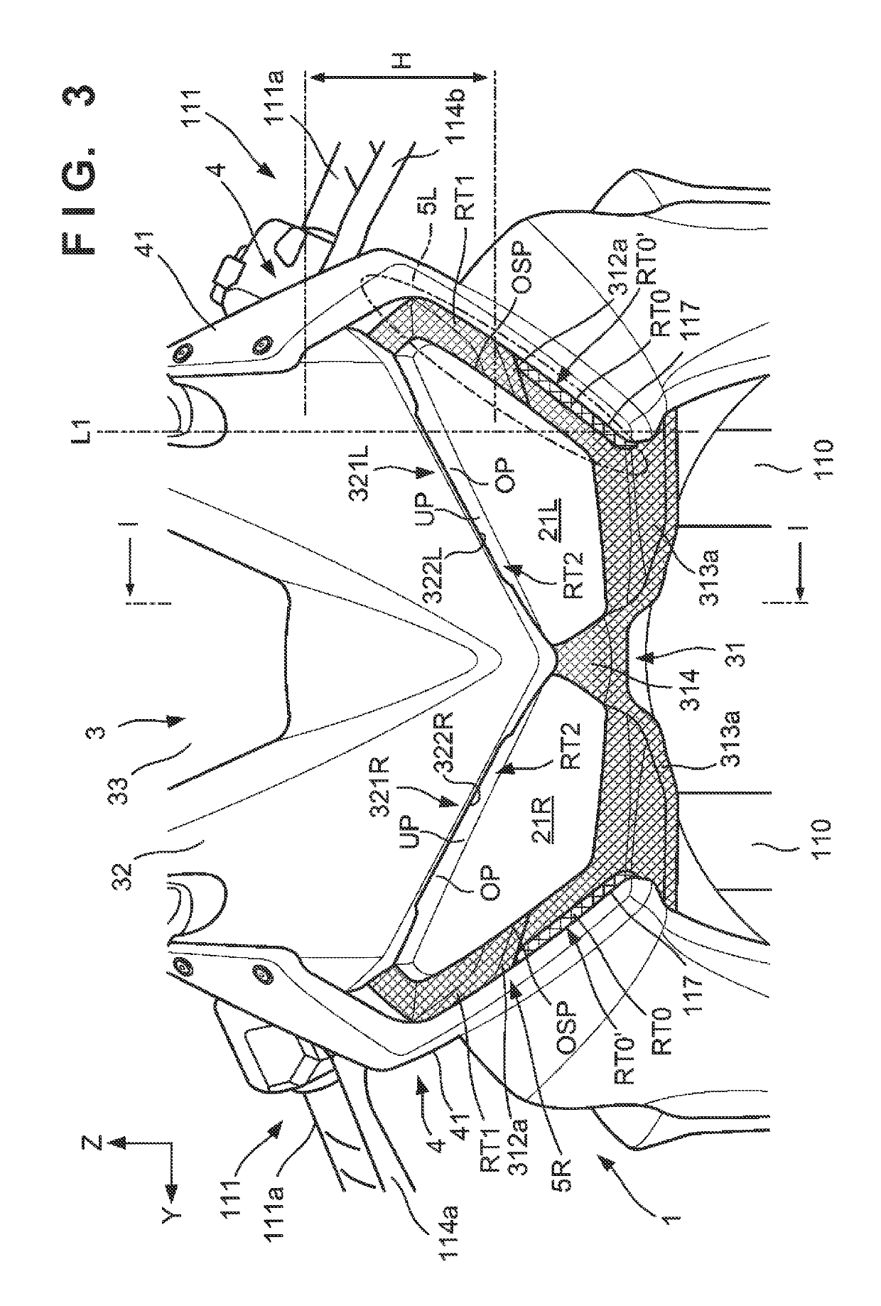 Front structure of saddle ride type vehicle
