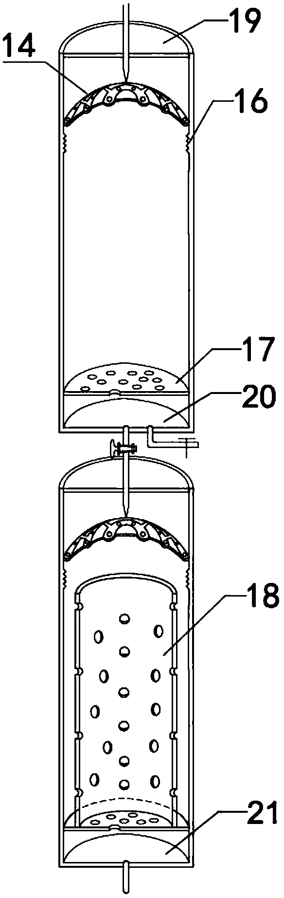 Experiment device capable of uniformly distributing water and simulating water-rock interaction