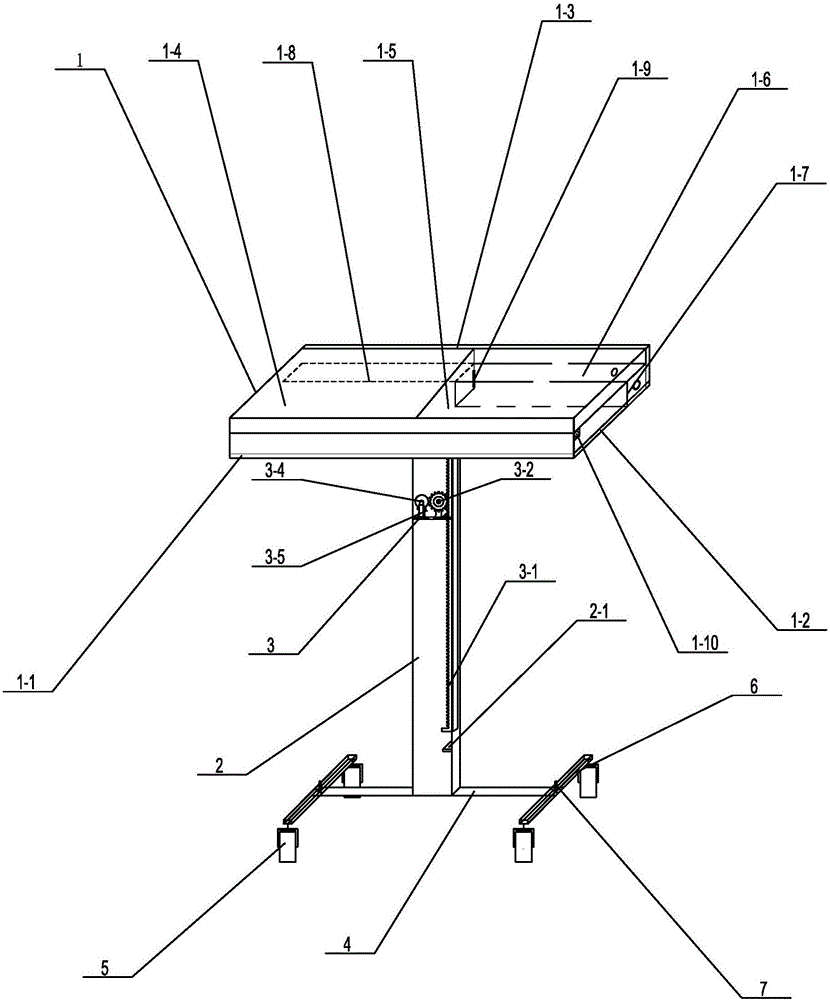 Lifting podium table