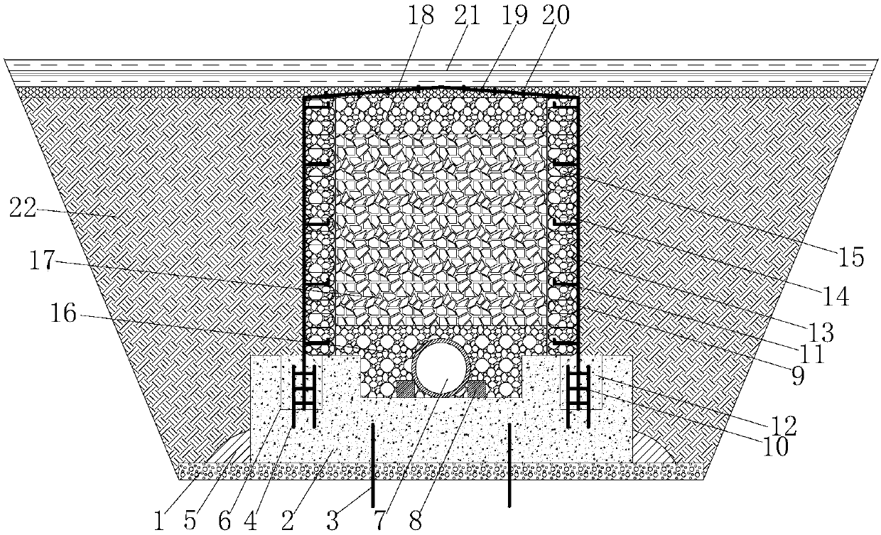 Construction method of heat preservation porous combined blind ditch