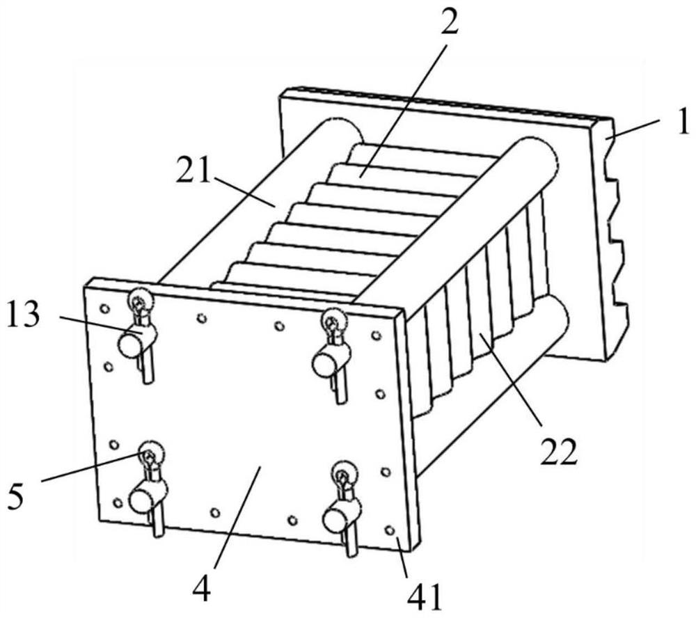 A corrugated composite energy-absorbing device and a rail vehicle with the same