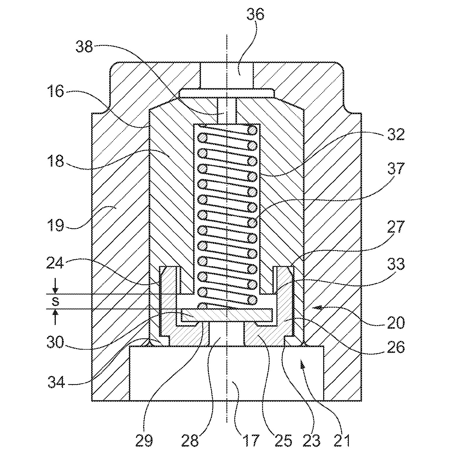 Hydraulic tensioning device for a traction mechanism drive