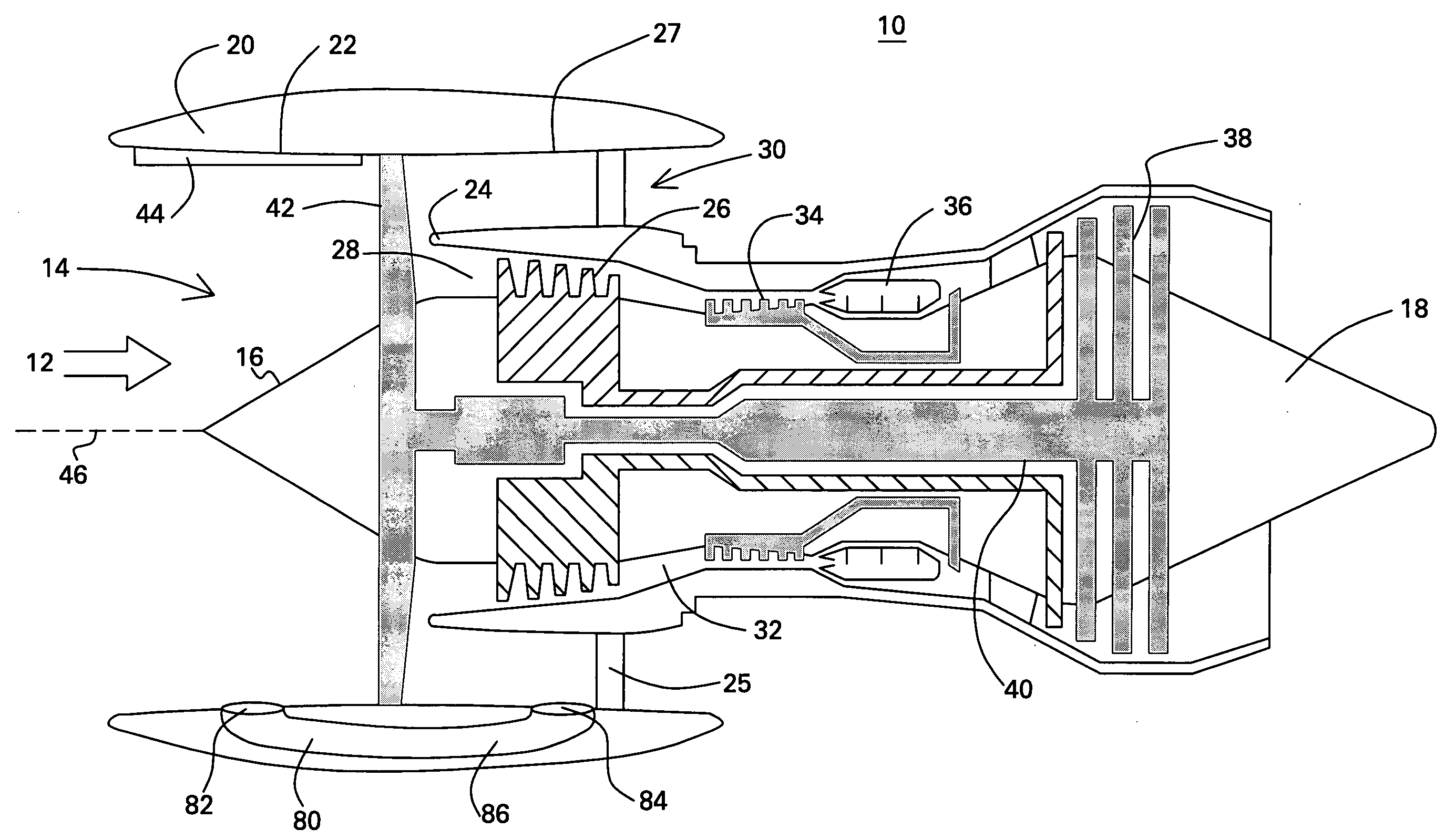 Method and system for reduction of jet engine noise