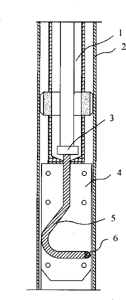 Device for drilling miniature borehole on ultra-short radius of coiled tubing