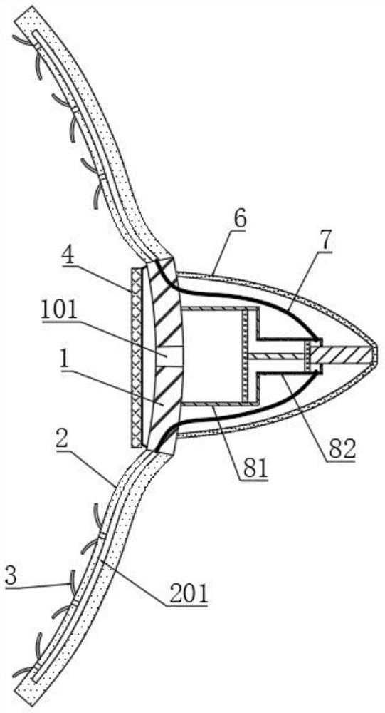 Attached sensor with blood pressure monitoring and evaluating functions