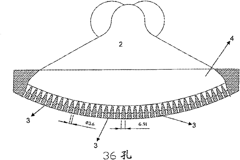 Nozzle plate having nozzles disposed convexly and the use of the same