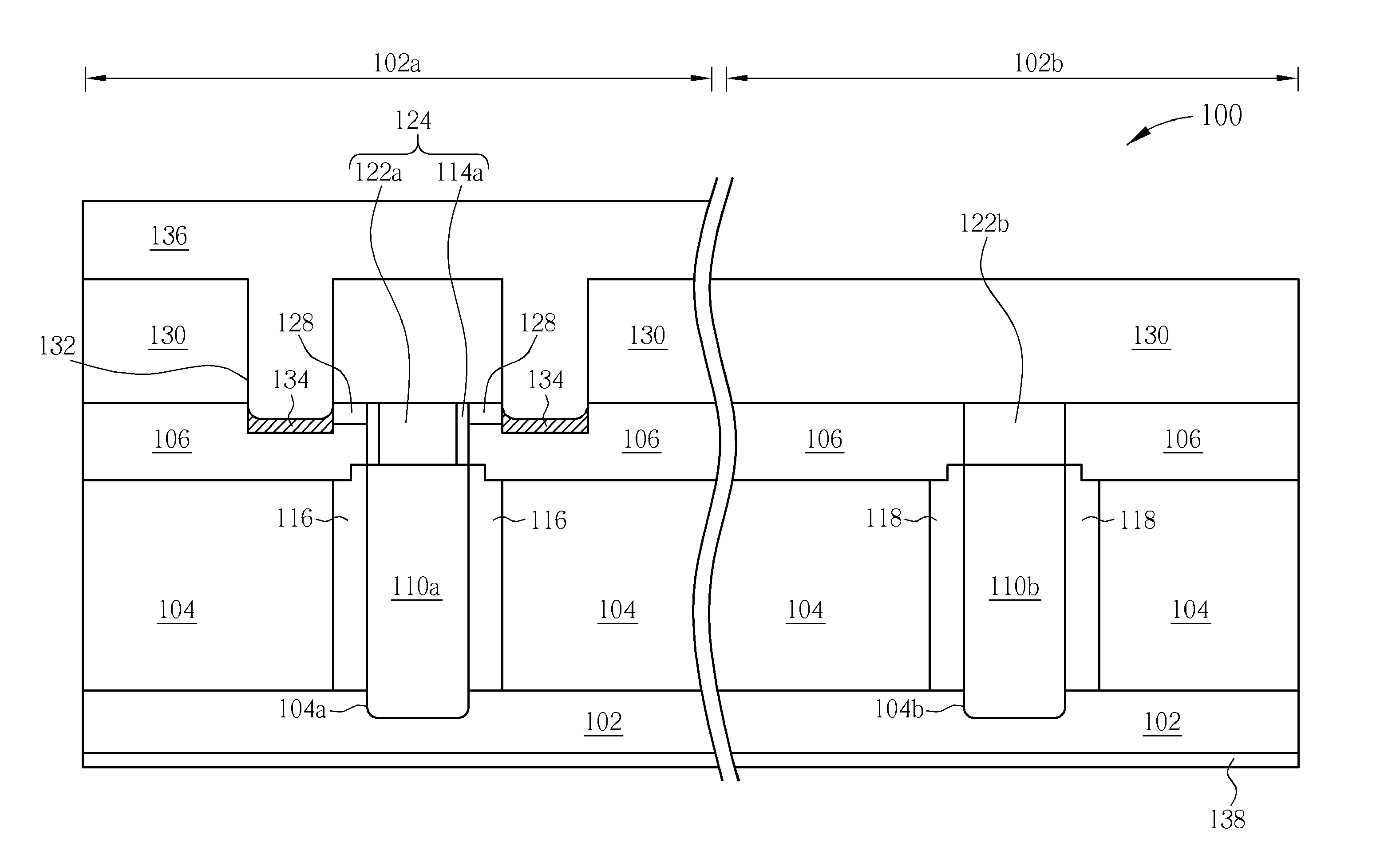 Trench type power transistor device