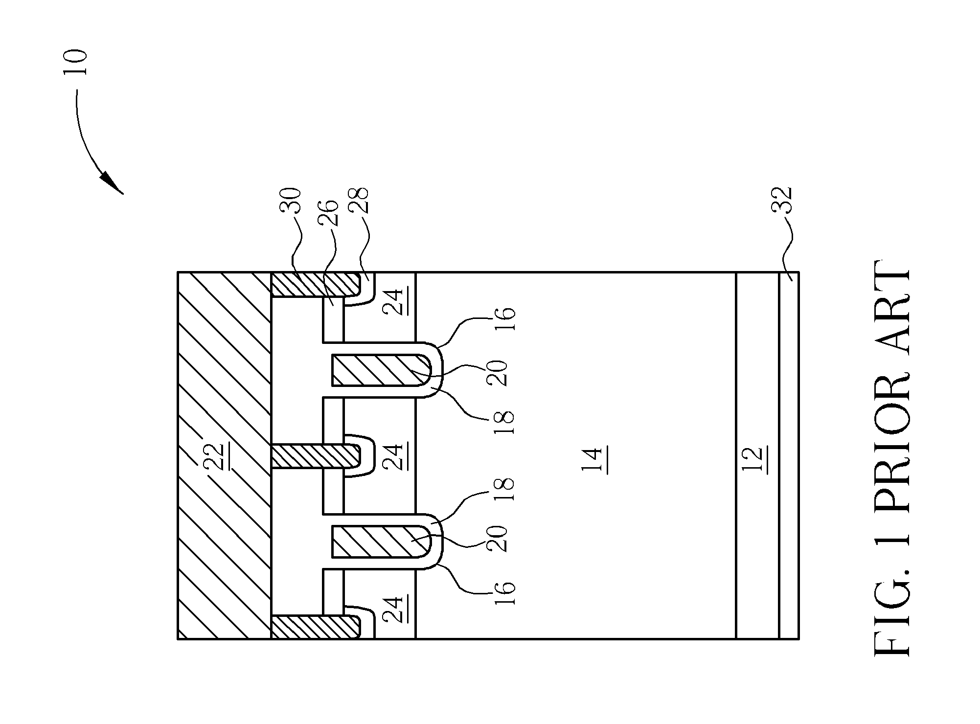 Trench type power transistor device
