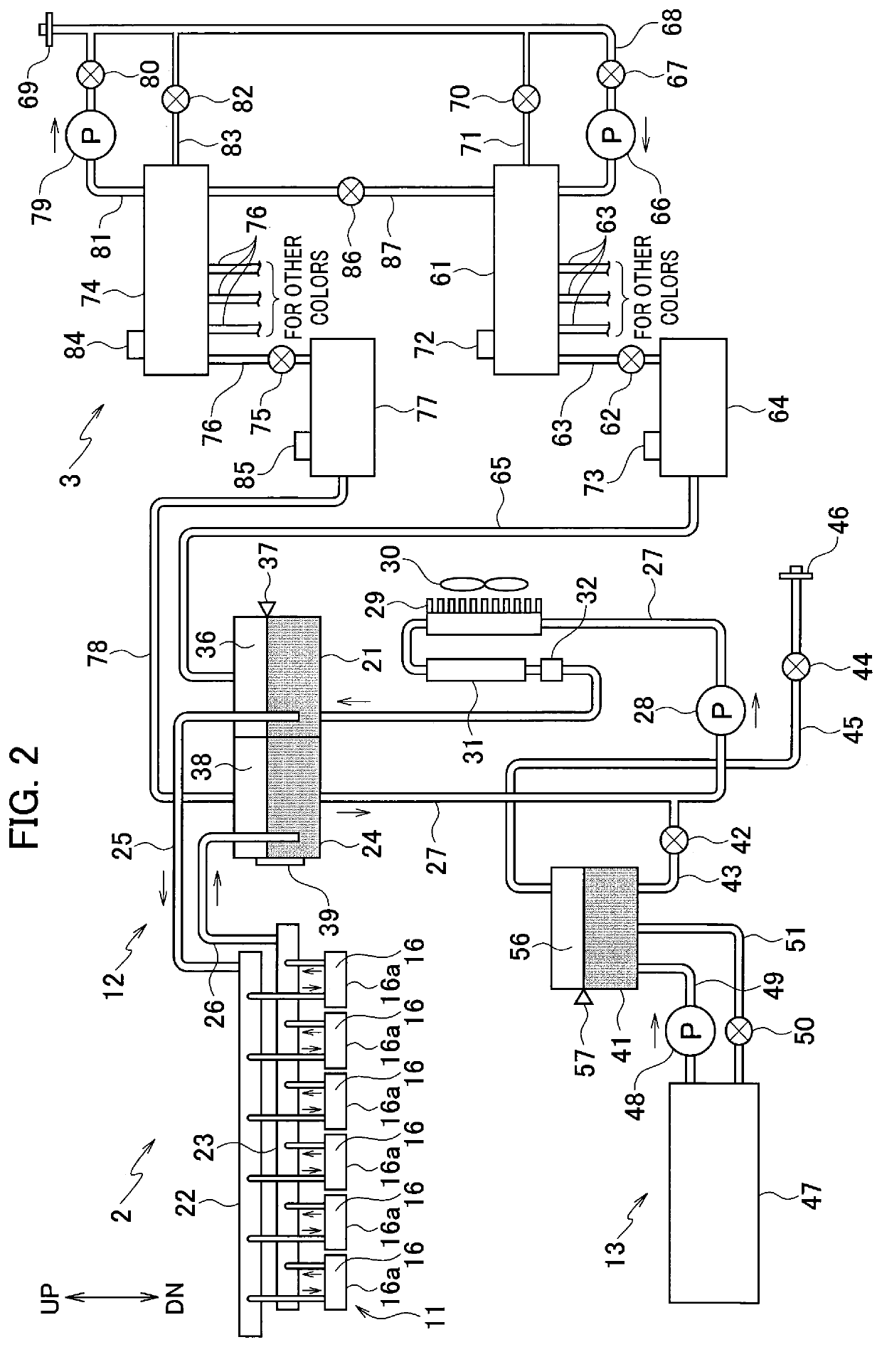 Inkjet printing apparatus with ink circulator