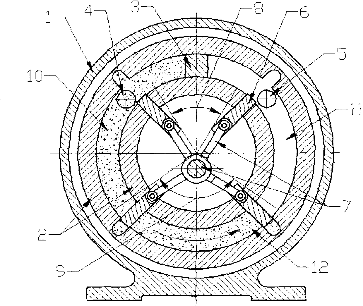 Rotary piston cylinder