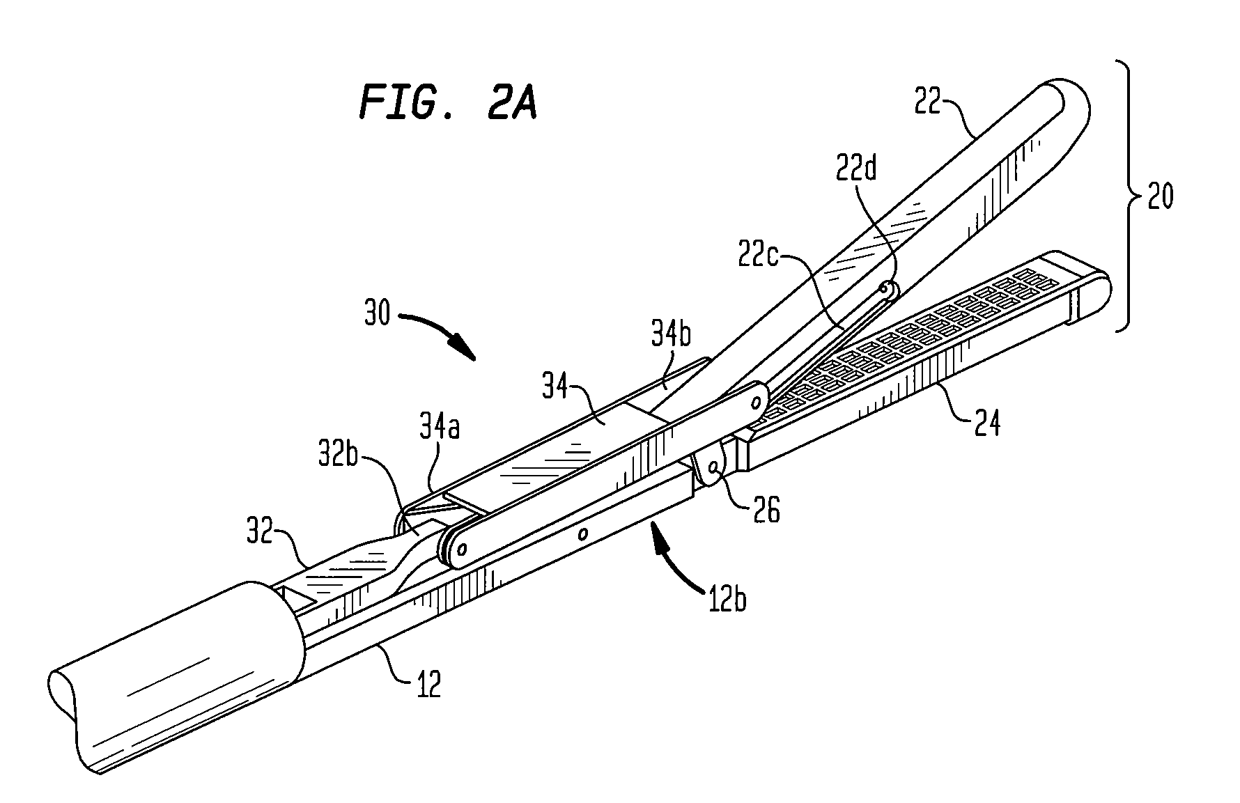 Surgical stapler with an end effector support