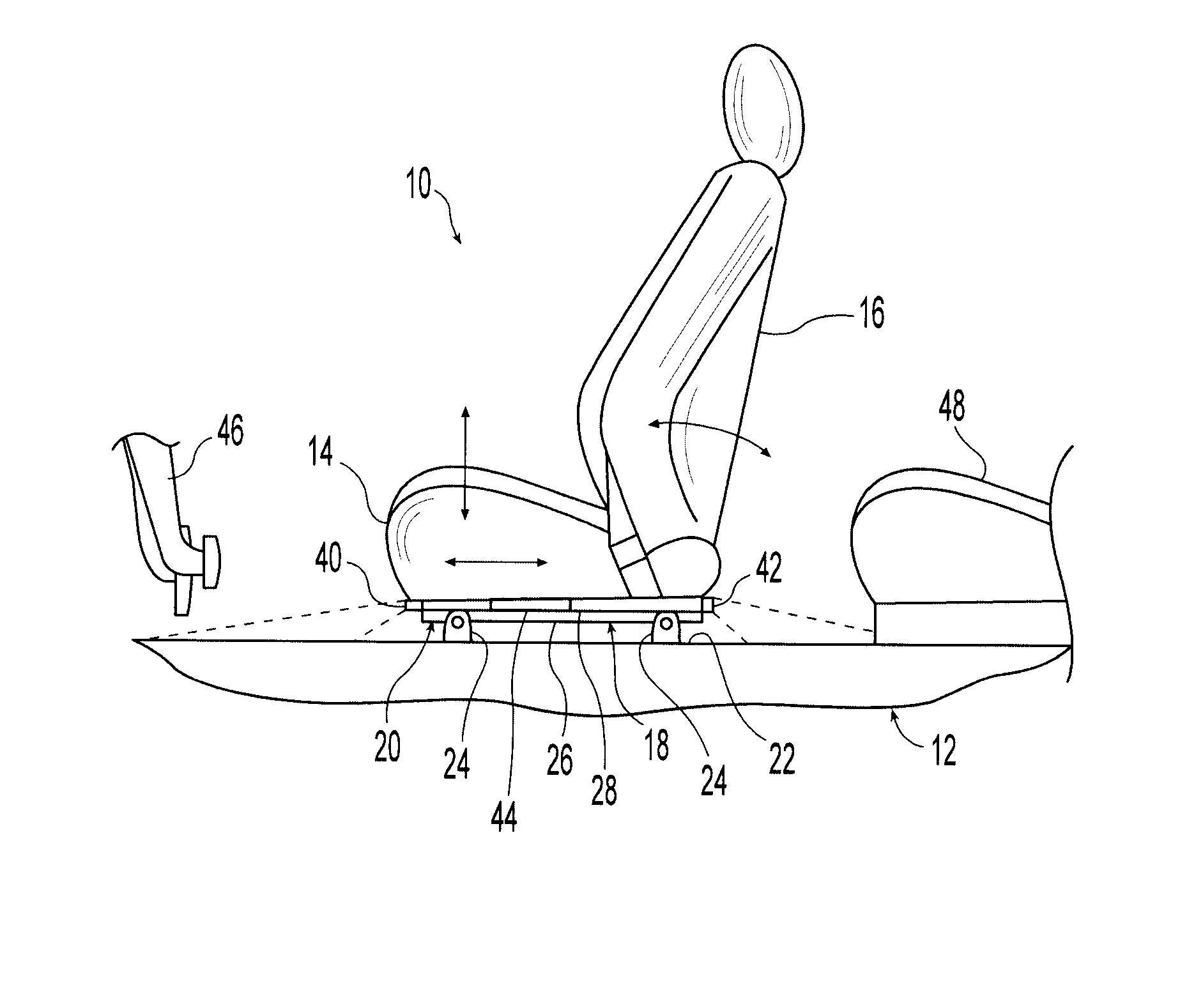 Integrated under-seat interior lighting for a motor vehicle seat