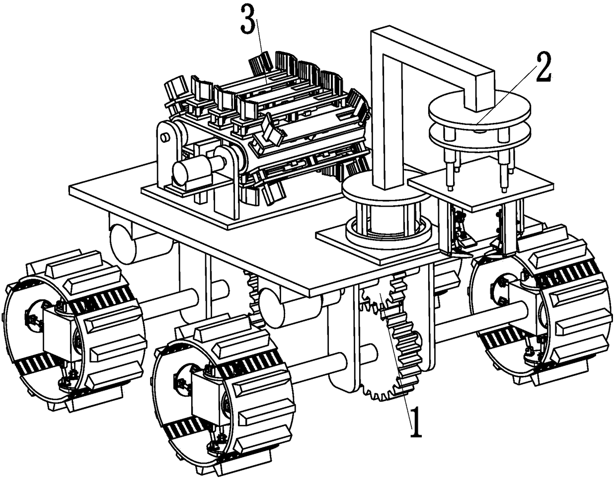 A grabbing and conveying robot for highway retaining wall